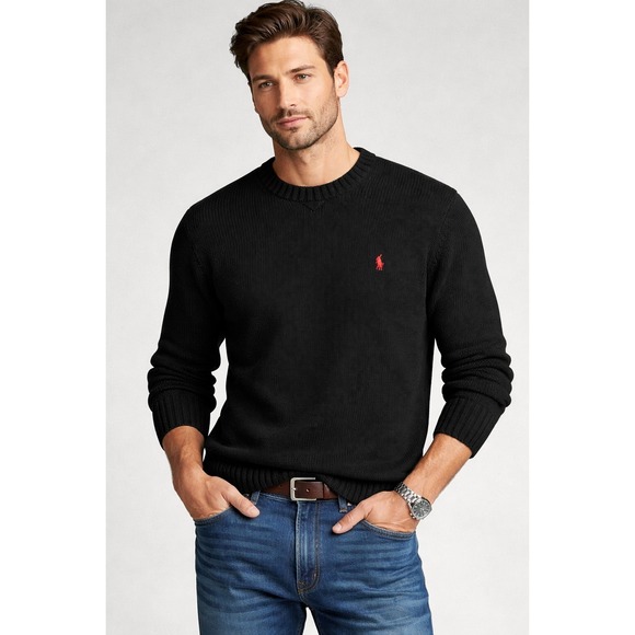 Ralph Lauren Other - Polo Ralph Lauren Large 90's Preppy 100 % Cotton V-Neck Chunky Sweater